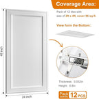 WOWSTAR 12-Pack 2x4ft Drop Ceiling Tiles, Waterproof Glue up Ceiling Panels - Image 5