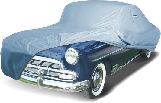 iCarCover Premium Car Cover for 1940-1952 Chevy Deluxe 2-Door Coupe, 4-Door Sedan Heavy Duty Waterproof All-Weather Automobiles Custom Fit Indoor Outdoor UV Snow Protection Covers with Straps and Bag