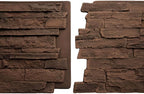 EverStone Acadia Ledge Faux Stone Panel, Weathered Brown Color - Image 10