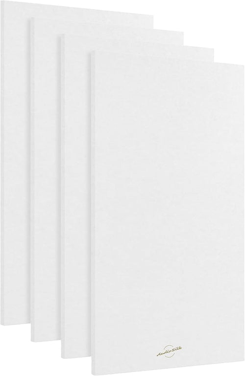 Acoustic Panels, 4 Pack ROOM KIT, Pure White by AudioSilk