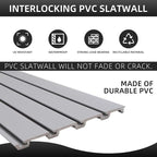 Slatwall Panel Garage Organizer Heavy Duty Wall Mounted, PVC Slat Panels Home - Image 4