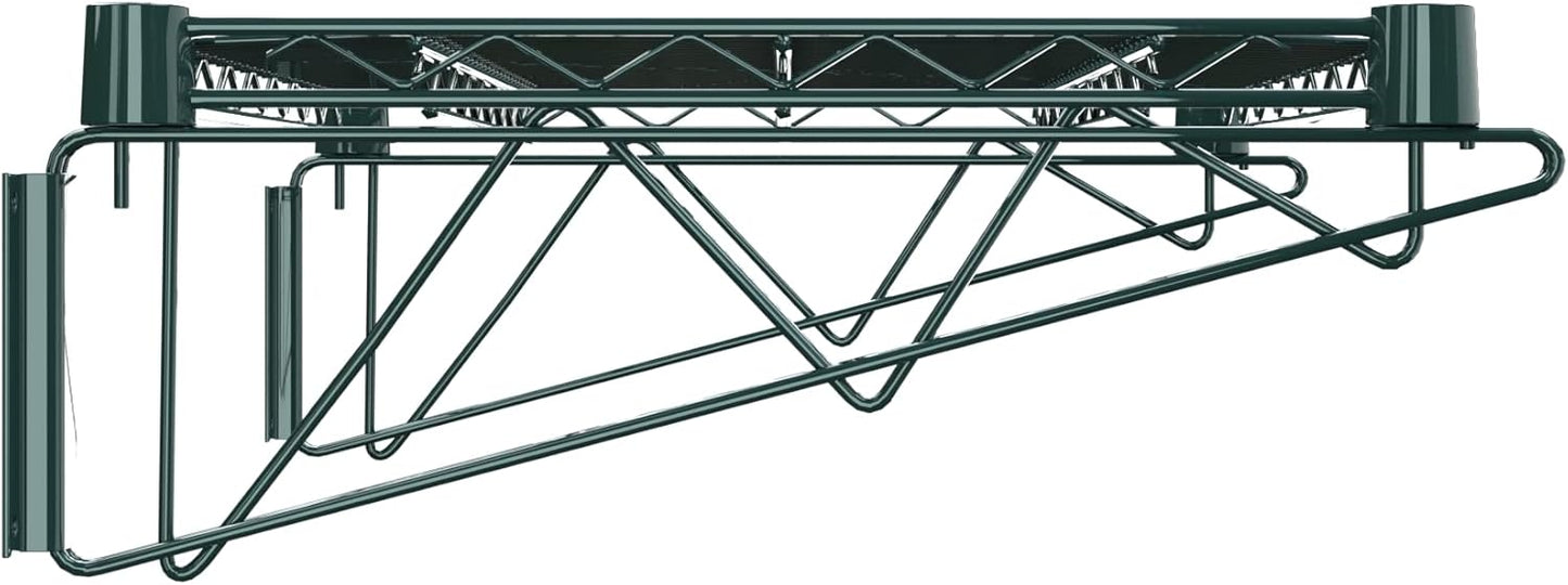 18" x 24" Green Epoxy Wire Wall Mount Shelf