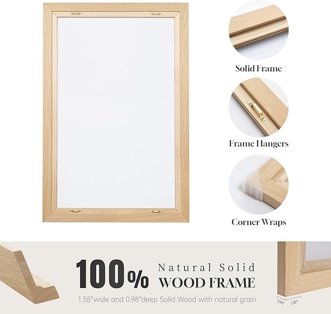 Large Framed Earth Tone Boho Abstract Wall Art - Image 6