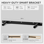Homeforia 24inch Walnut Floating Shelves - Image 5