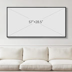 Extra Large Framed Navy Blue Abstract Canvas Wall Art - Image 8