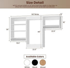 ROOMTEC Modular Closet System, Wall-Mounted Wooden Tower - Image 8