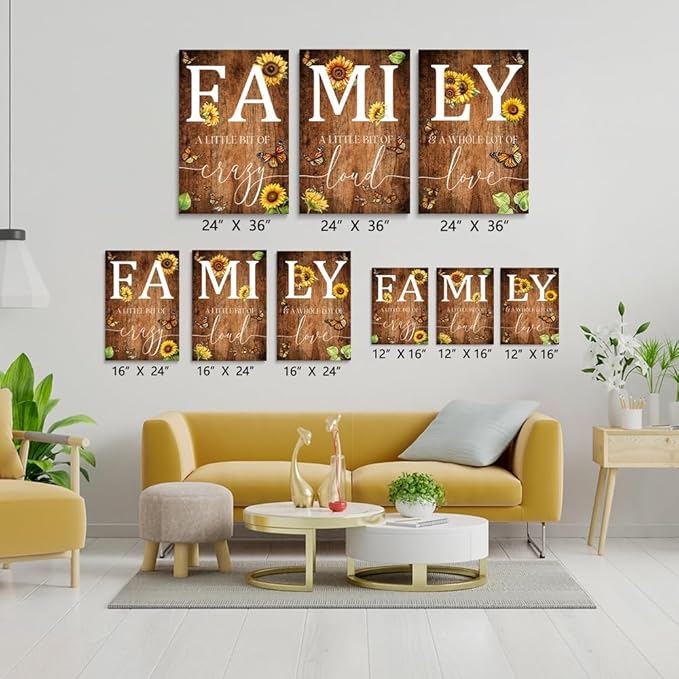GUBIYU Farmhouse Family Wall Art Set of 3, Rustic Family Wall Decor - Image 6