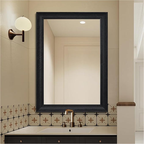30" x 36" Rustic Wooden Framed Wall Mirror by nolsia