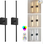 KARTOOSH 32.2 Inch 9 RGB Color Battery Operated Wireless Wall Sconces Set of Two by KARTOOSH