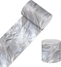 HOMETITUTE Wallpaper Border Peel and Stick Marble Silver Texture Decorative by HOMETITUTE