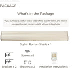 TWOPAGES Natural Woven No Drill Roman Shades, Custom Cordless Blackout Bamboo - Image 8