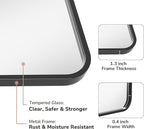 USHOWER 2-Pack Black Bathroom Mirrors Over Sink 22 x 30 Inch, Metal Frame - Image 3