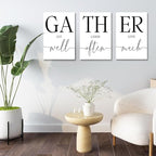 GUBIYU Large Gather Signs for Home Decor, Framed Kitchen Wall Art Farmhouse - Image 4