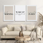 GUBIYU Bedroom & Morning Wall Art Prints Set of 3, Above Bed Decor, Good - Image 2