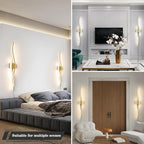 Daunton Modern Gold Plug in Wall Sconces Set of Two, RC Dimmable LED Plug in - Image 7