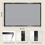 Koonmi Black Mirrors for Wall, 36x48 Inch Bathroom Mirror, Rectangular Wall - Image 2