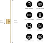 Battery Operated Wall Sconce Set of Two - Image 4