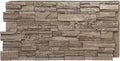 EverStone Cascade Faux Stone Panel, 48 5/8"W x 24 3/4"H x 1 1/4"D, Soft Ash by EkenaMillwork