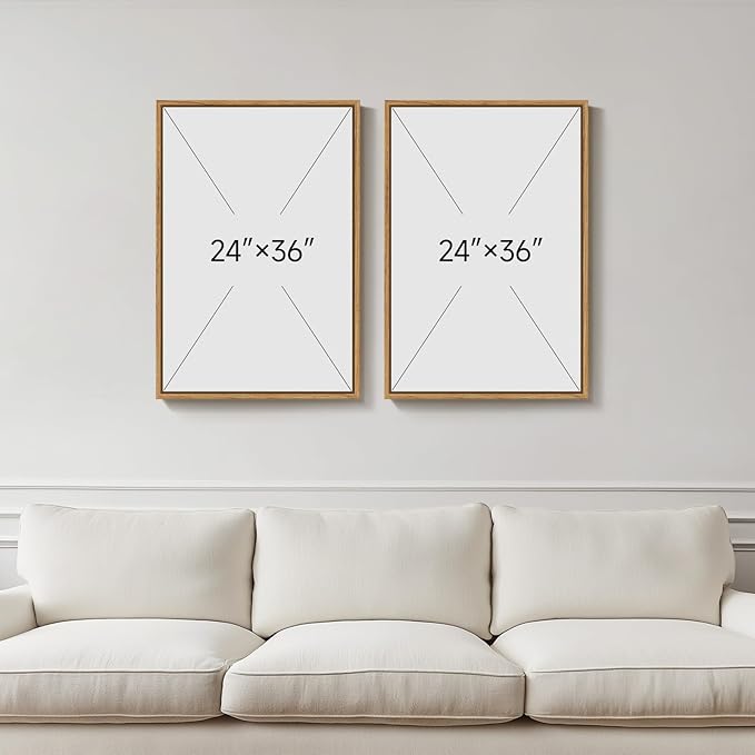 Large Framed Vintage Botanical Wall Art Set of 2, Neutral Antique Floral Canvas - Image 3