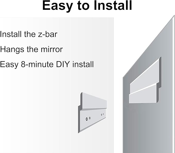 Ruomeng Frameless Mirror for Wall, 55x30 Inch Bathroom Vanity Mirror Farmhouse - Image 7