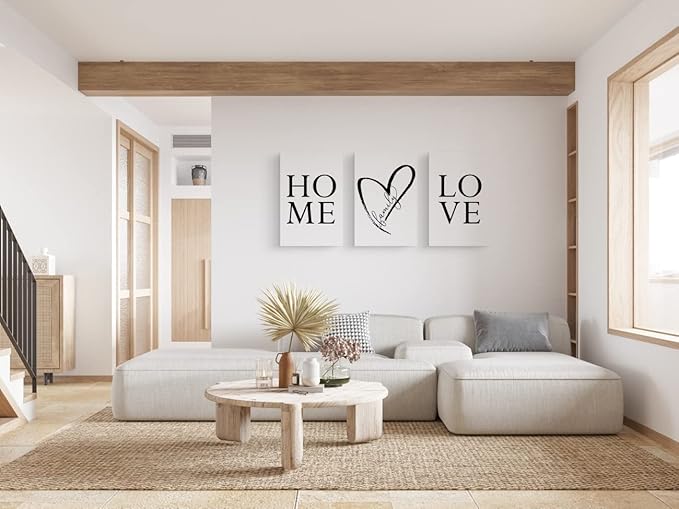 GUBIYU Home Love Wall Art Set of 3 Prints, 20x28 inches, Contemporary - Image 2