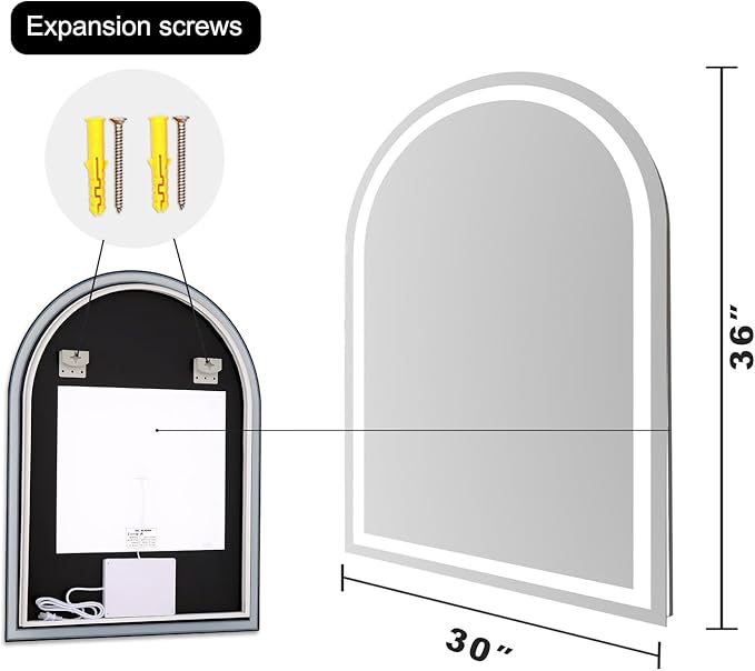 Arched LED Bathroom Mirrors - Image 9