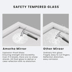 Amorho Bathroom Mirror, 55x40 Inch White Framed Bathroom Mirrors - Image 3