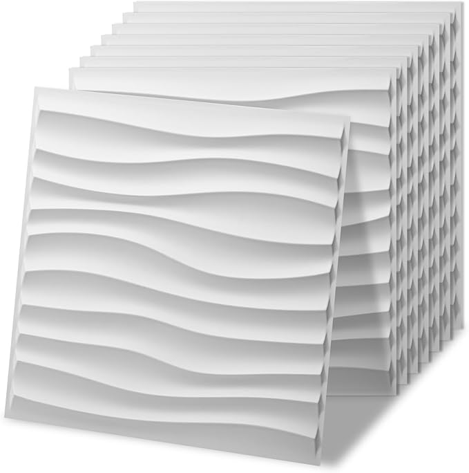 Art3d 100 Pack Decorative 3D Wall Panels, 97 Sq.Feet PVC Interior Wall Décor by Art3d