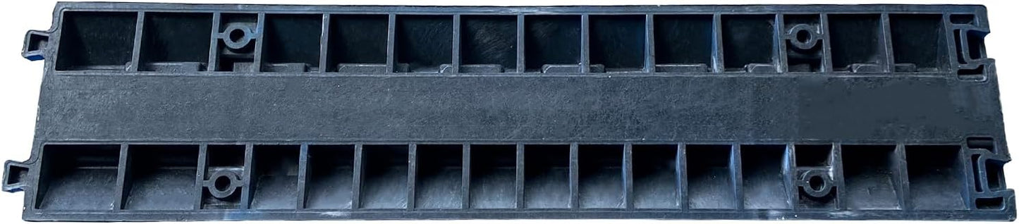 1 Pack Blue Rubber Cable Ramp Hose Cable Protector Ramp 2 Channel 22000Lbs Load Capacity Traffic Speed Bump Wires Power Lines Extension Cord Cover for Indoor Outdoor (B2XC06-1)…