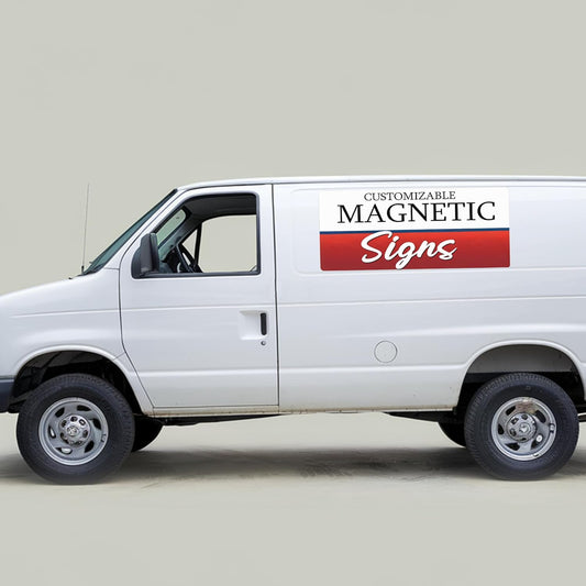 2 Pack (20in x 30in) Large Custom Car Magnets for Businesses –Full Color Large Magnetic Signs for Vans, Trucks, and Dumpsters. Personalized Business Magnets for Vehicles and Outdoor Advertising