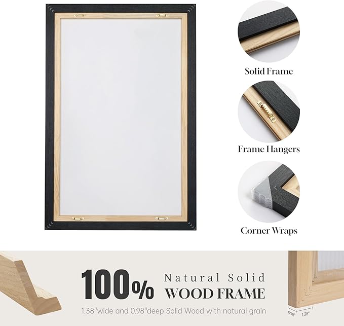 Large Framed Abstract Canvas Wall Art, 2 Piece Modern Prints Paintings Artwork - Image 7