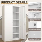 GREATMEET Metal Garage Storage Cabinets, Utility Cabinet - Image 5