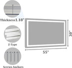 Koonmi 55"x30" LED Mirror for Bathroom, 90CRI Anti-Fog Vanity Mirror - Image 9