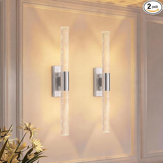 camuucci Battery Operated Wall Sconces Set of 2 Rechargeable Battery Powered by CAMUUCCIWALLSCONCES