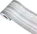 REDODECO 3D Grey Floral Pattern Molding Peel Stick Wall Border by REDODECO