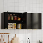 ChooChoo 4 Doors Wall Cabinet Laundry Room, Bathroom Wall Cabinet - Image 5