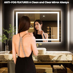 LOAAO 50"x36" LED Bathroom Mirror - Image 2