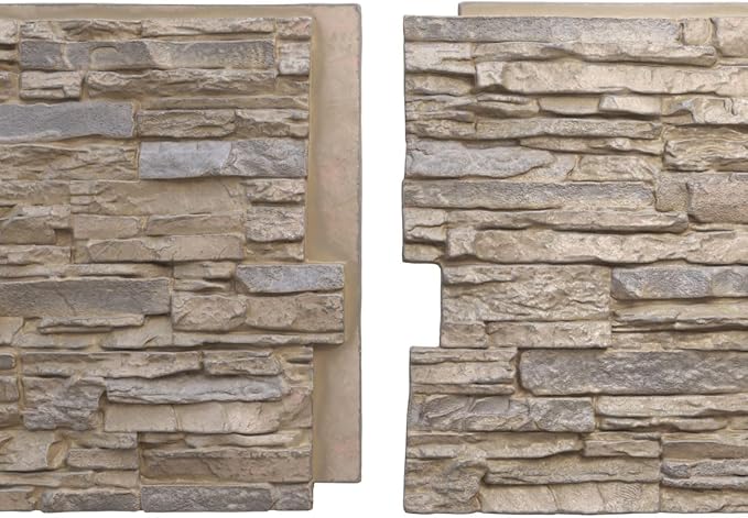 EverStone Canyon Ridge Faux Stone Panel, 45 3/4"W x 24 1/2"H x 1 1/4"D - Image 8