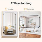 Bathroom Mirror for Wall, Large Bathroom Vanity Mirror for Over Sink 35 x 60 - Image 5