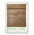 Cordless Woven Wood Roman Shades, 61W x 72H, Winthrop Camel, Sizes 20-72 Wide by FirstRateBlinds