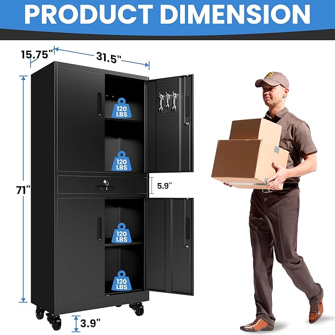 Metal Garage Storage Cabinet - Image 3