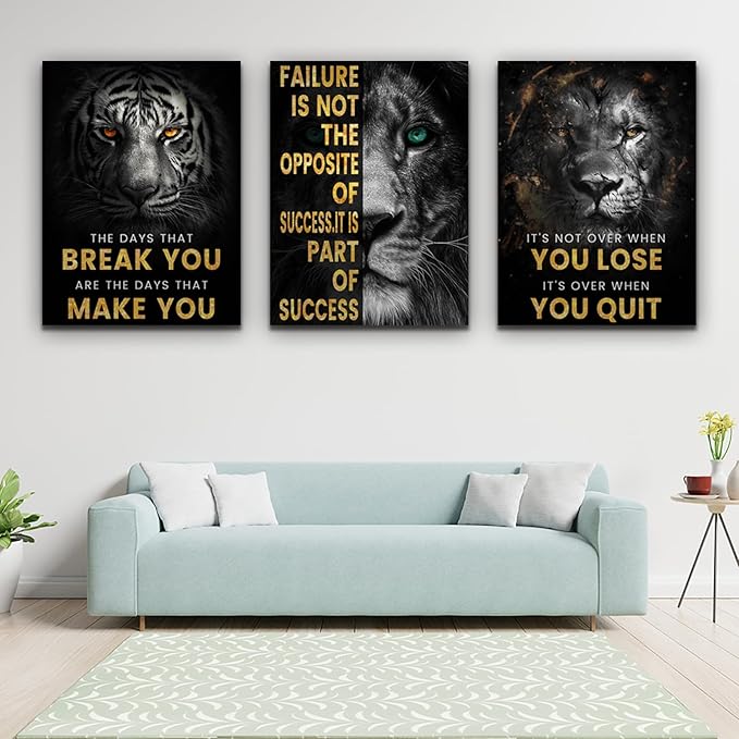 Motivational Wall Decor Art Inspirational Canvas Poster Print Inspiring Quotes - Image 8