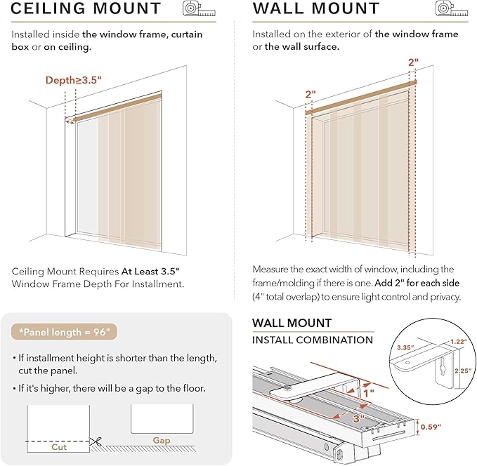 GoDear Design Adjustable Verticsl Sliding Panel Track Blinds - Image 8