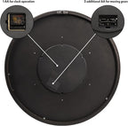 HOIBAI Wall Clock, 27 Inch Moving Gears Clock Large Wall Clock - Image 5