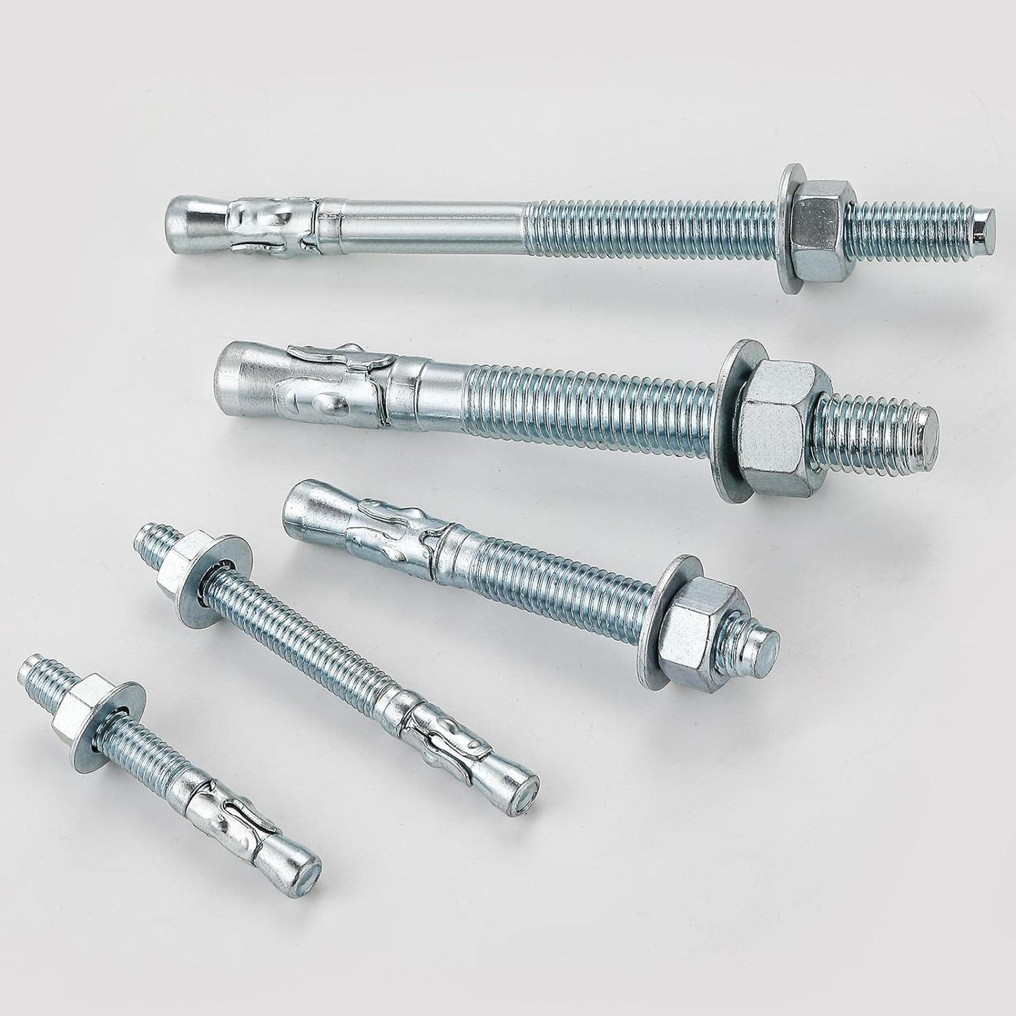 1/2x9 30Pcs Inch Standard Fasteners for Heavy-Duty Zinc Wedge Anchors for Cement and Concrete