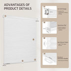 Grandekor No Drill No Tools Cordless Cellular Shades, 45.5" W x 64" H, Light - Image 9