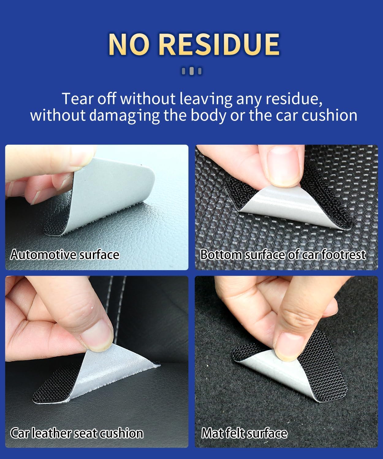 20 Sets Super Adhesive Hook and Loop Strips Heavy Duty, Made of 3M VHB, Heat Resistant Waterproof, Outdoor or Indoor Use, Black 1.2x3.2 Inch