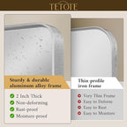 TETOTE Silver Bathroom Mirror, 36 x 36 Inch Wall Mounted Square Brushed Nickel - Image 2