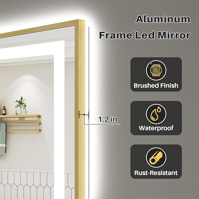 60x36 Inch LED Bathroom Mirror - Image 6