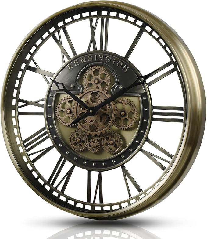 CLXEAST 21 Inch Large Moving Gears Wall Clock - Image 8